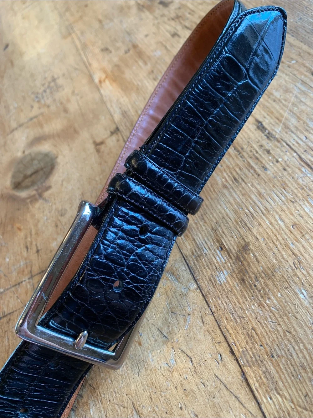Ralph Lauren croc embossed